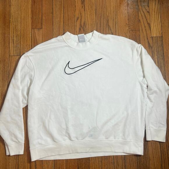 Other - Nike Dri-FIT white Outline Swoosh Crewneck Sweatshirt M